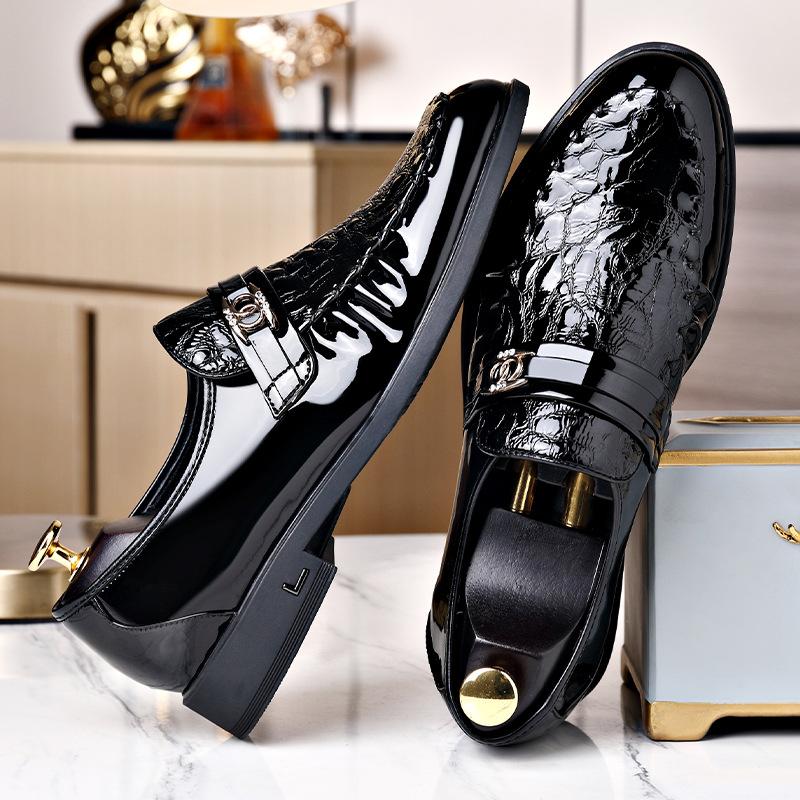 DS3183 Glossy business leather shoes