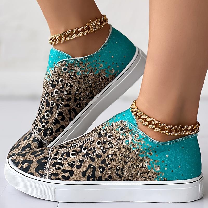 Women's Leopard Print Canvas Shoes