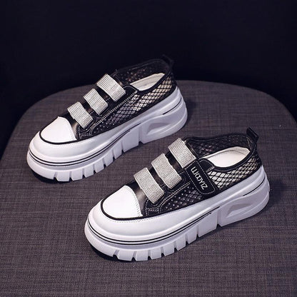 New Thick Bottom Casual Hollow Velcro Trainers