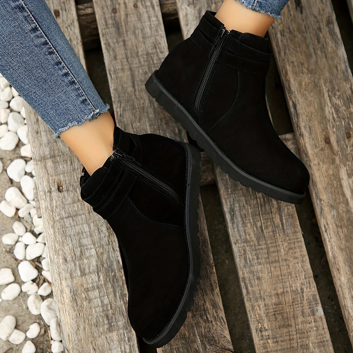 Short Boots Casual Comfortable Side Zipper Boots