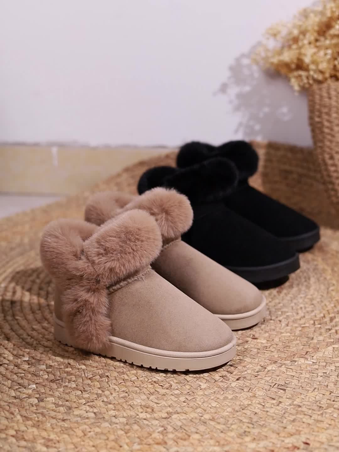 Women's Snow Boots Winter Warm Outdoor Flat Shoes