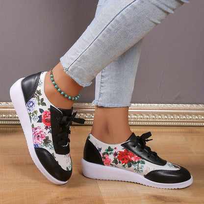 Women's Floral Print Trainers Casual Shoes