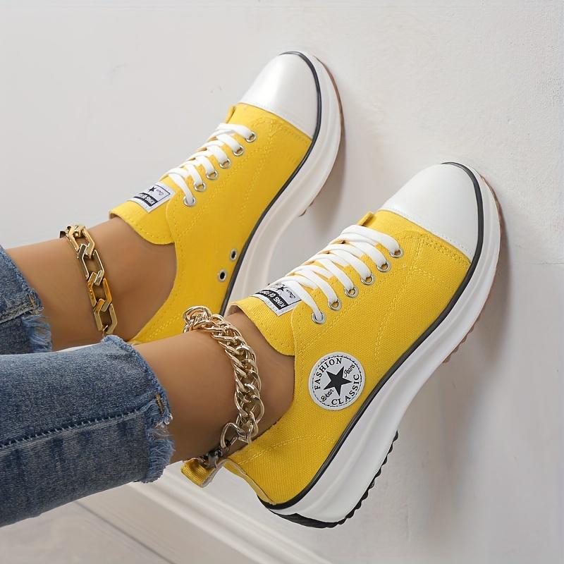 Canvas Shoes Women Fashion Platform Trainers