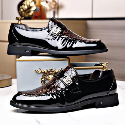 DS3183 Glossy business leather shoes