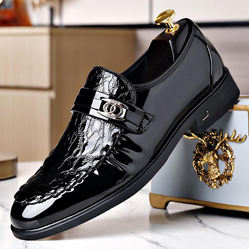 DS3183 Glossy business leather shoes