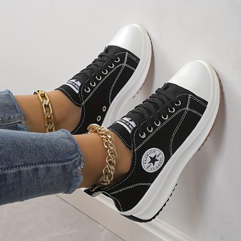 Canvas Shoes Women Fashion Platform Trainers