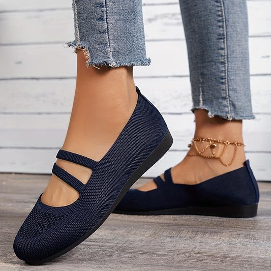 Women's Casual Slip On Outdoor Breathable Knit Shoes