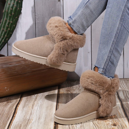 Women's Snow Boots Winter Warm Outdoor Flat Shoes