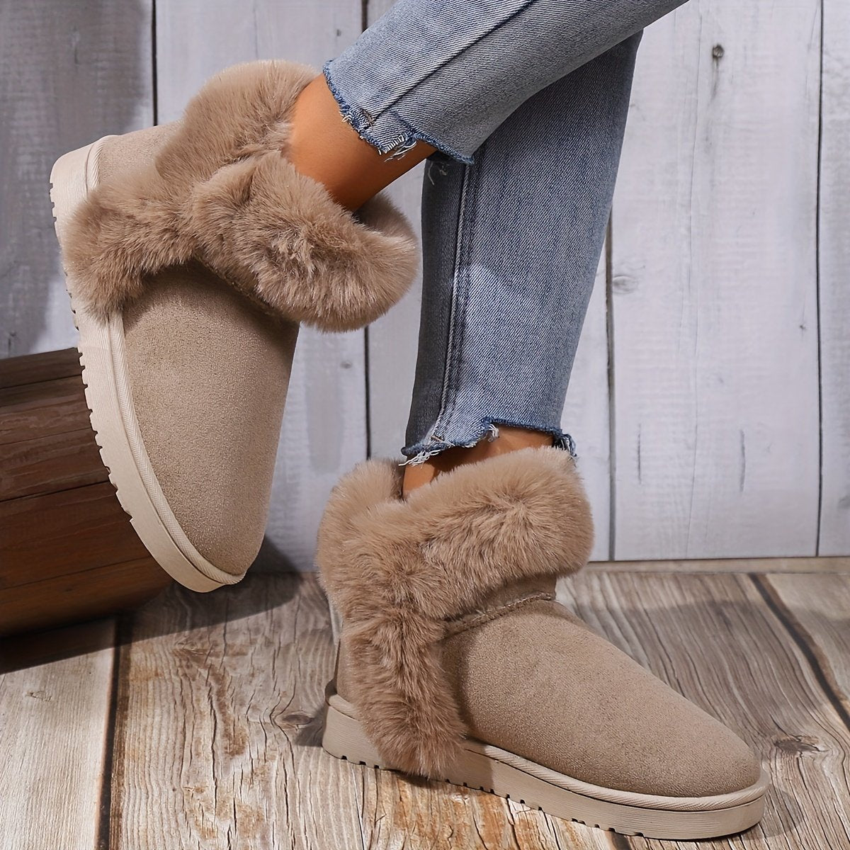 Women's Snow Boots Winter Warm Outdoor Flat Shoes