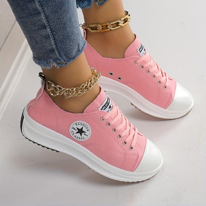 Canvas Shoes Women Fashion Platform Trainers