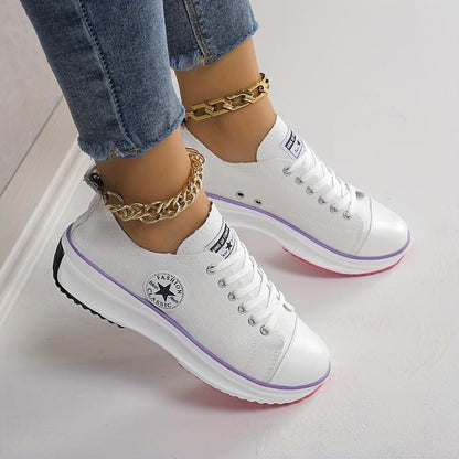 Canvas Shoes Women Fashion Platform Trainers