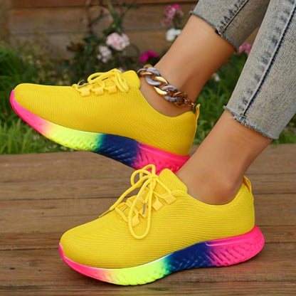 Casual Trainers Thick Sole Lace Up Women Fashion Shoes