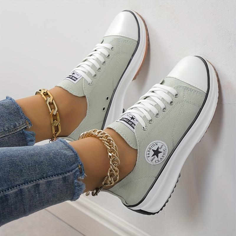 Canvas Shoes Women Fashion Platform Trainers