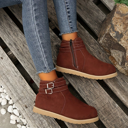 Short Boots Casual Comfortable Side Zipper Boots