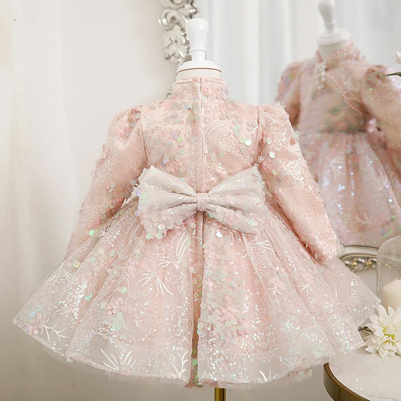 L41612 GIRL FORMAL DRESSES BABY GIRL GORGEOUS COLORFUL SEQUINS DRESS PRINCESS PARTY DRESSES EASTER DRESS FOR TODDLER