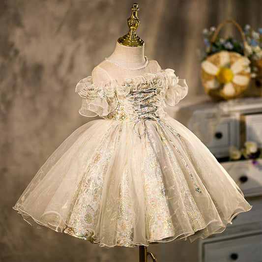 L41708 GIRLS EASTER DRESS BABY GIRL BIRTHDAY PARTY DRESSES TODDLER VINTAGE LOLITA PRINCESS PAGEANT DRESS