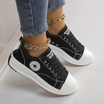 Canvas Shoes Women Fashion Platform Trainers