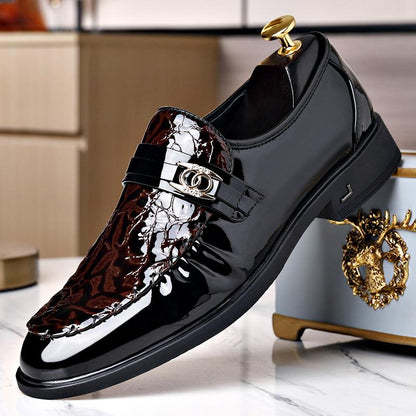 DS3183 Glossy business leather shoes