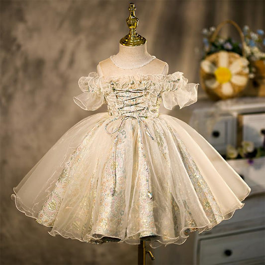L41708 GIRLS EASTER DRESS BABY GIRL BIRTHDAY PARTY DRESSES TODDLER VINTAGE LOLITA PRINCESS PAGEANT DRESS