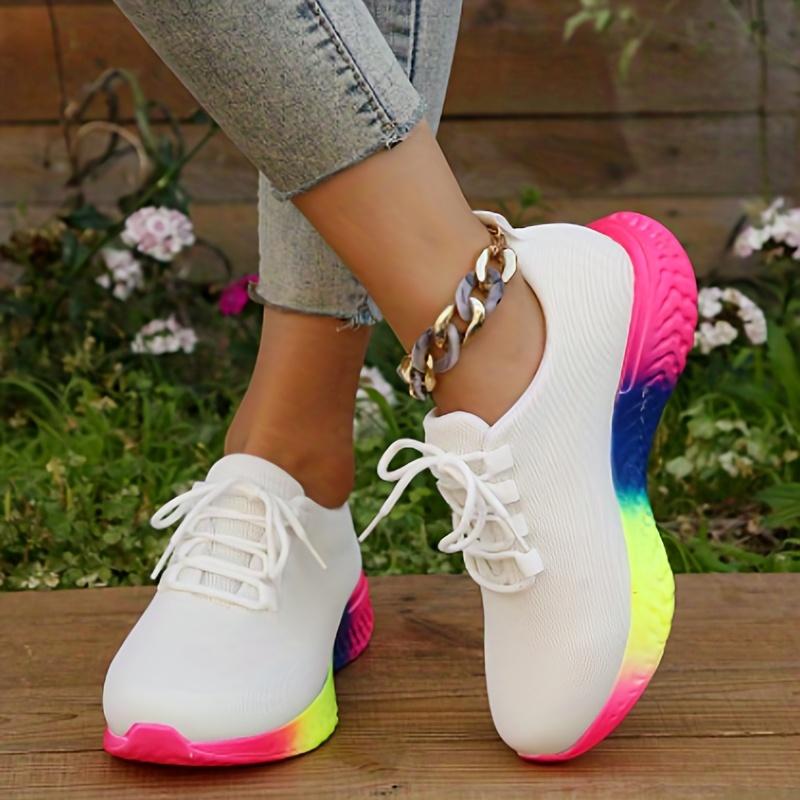 Casual Trainers Thick Sole Lace Up Women Fashion Shoes