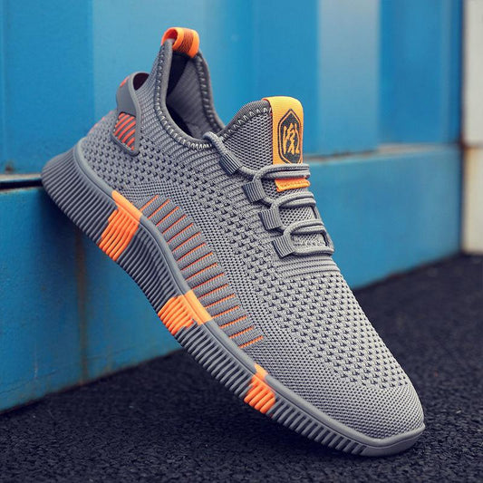New breathable flying woven shoes casual sports men's shoes