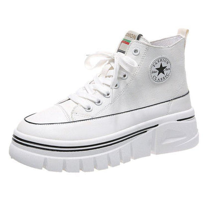 High Top Canvas Shoes Breathable Casual Women Trainers