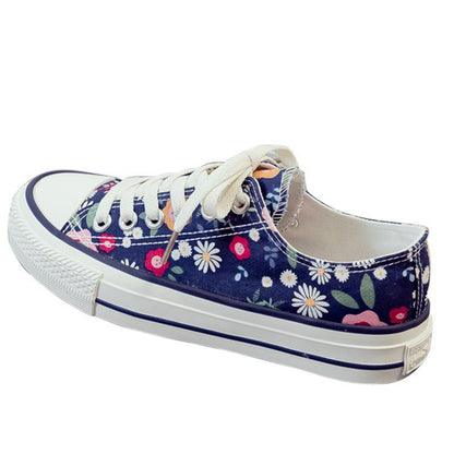 Floral Trainers Flat Sports Casual Sports Canvas Shoes