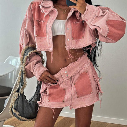 The Pop Denim 2pc Set