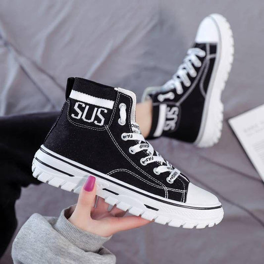 Canvas Shoes High Top Simple Casual Trainers