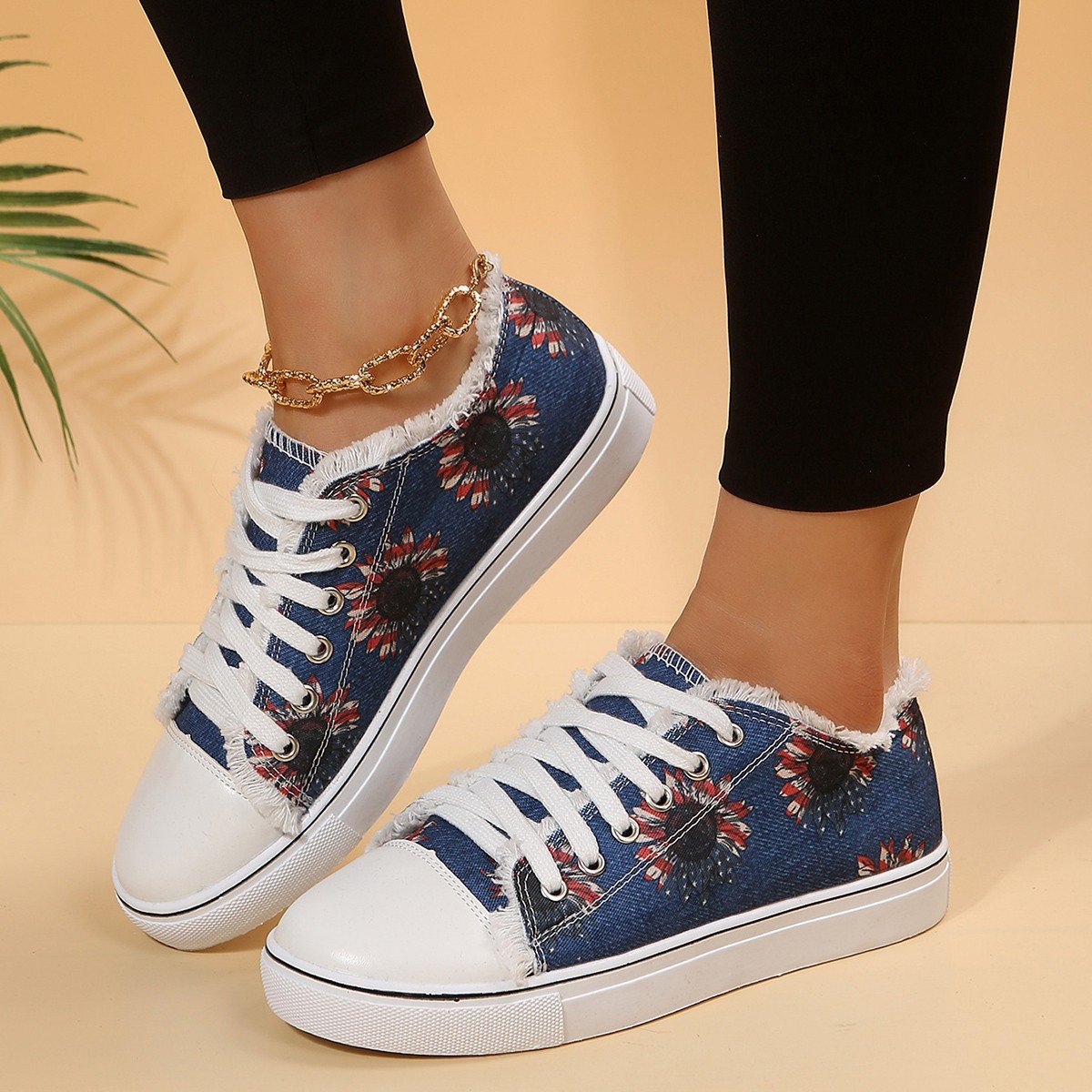 Canvas Shoes Low Top Comfort Lace Up Trainers