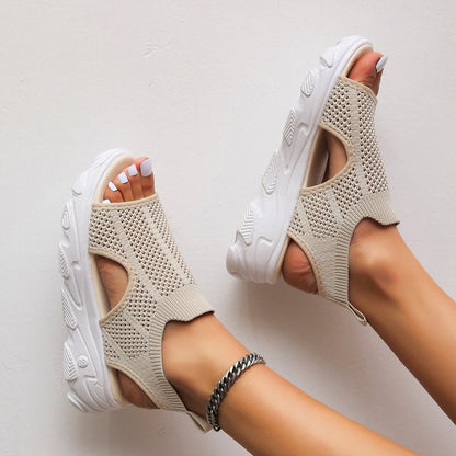 Women's Mesh Hollow Casual Platform Sandals