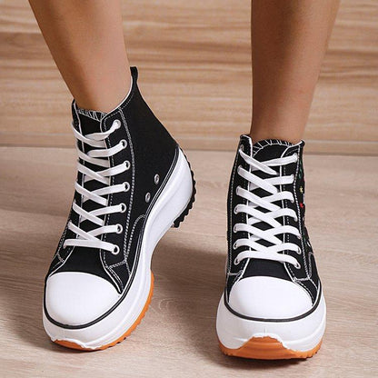 Lace-up Canvas Shoes Women's Sports And Casual Trainers