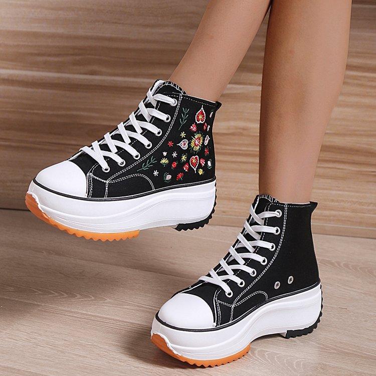 Lace-up Canvas Shoes Women's Sports And Casual Trainers