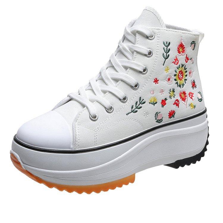 Lace-up Canvas Shoes Women's Sports And Casual Trainers