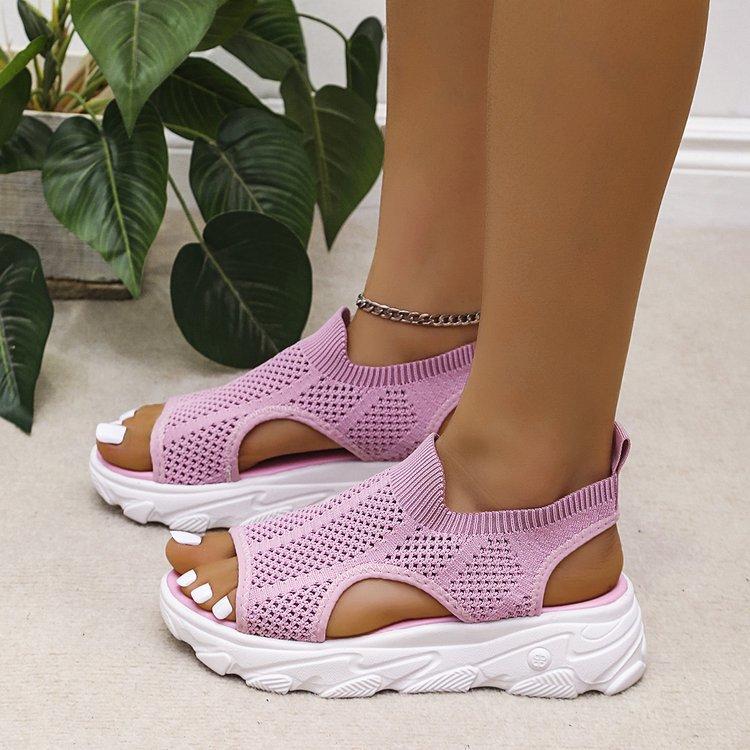 Women's Mesh Hollow Casual Platform Sandals