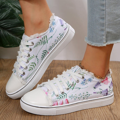 Canvas Shoes Low Top Comfort Lace Up Trainers