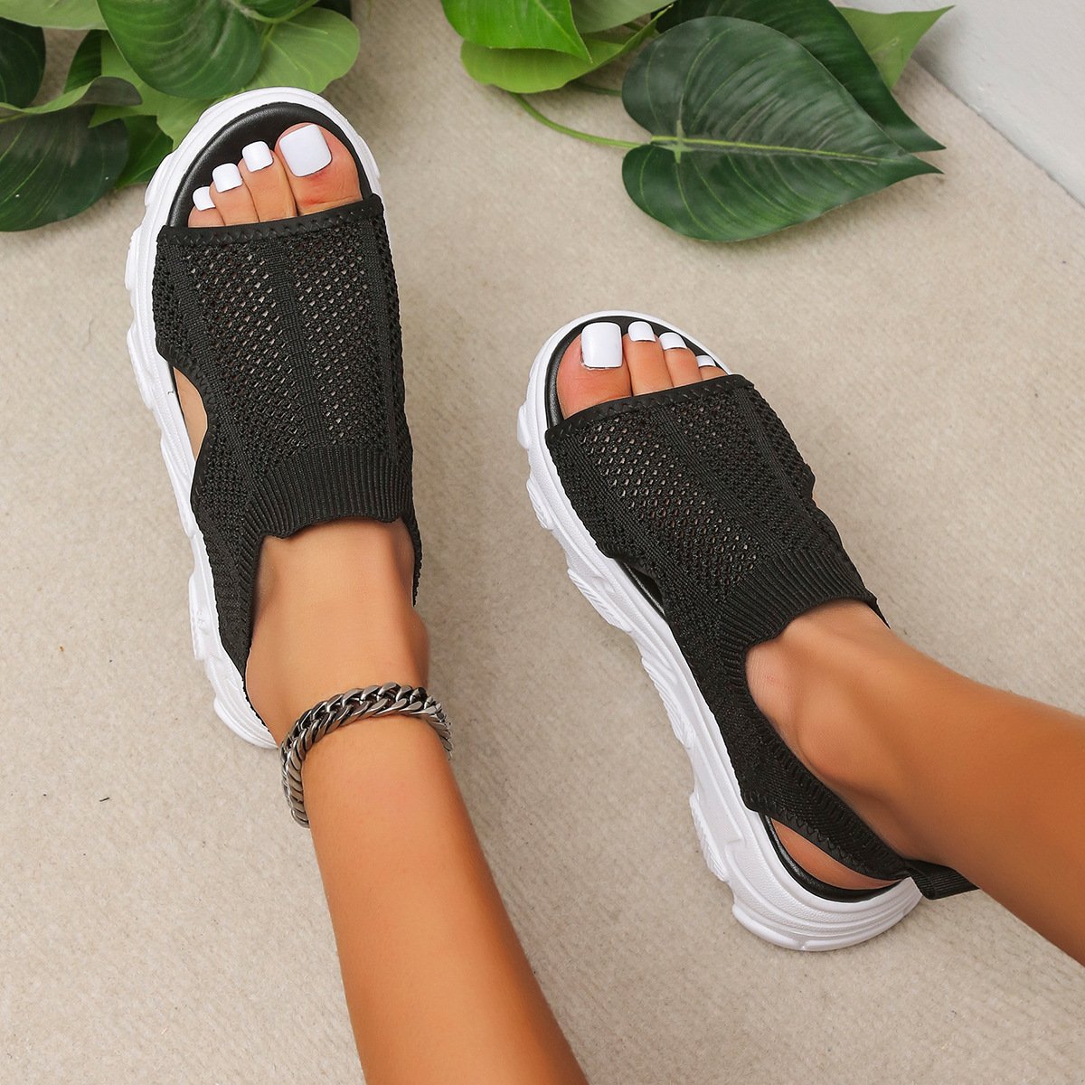 Women's Mesh Hollow Casual Platform Sandals