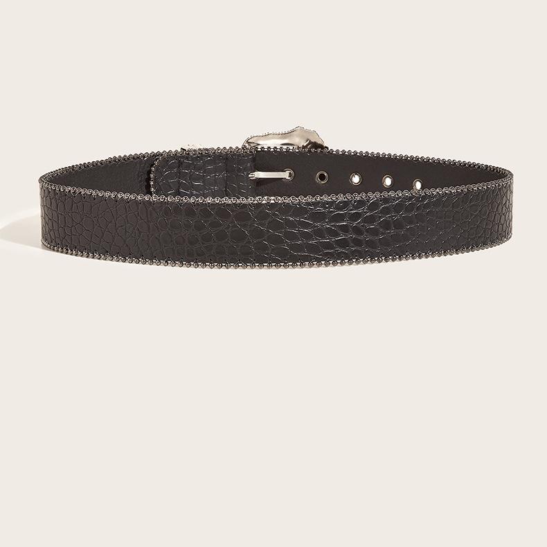 Vintage Crocodile Texture Belt