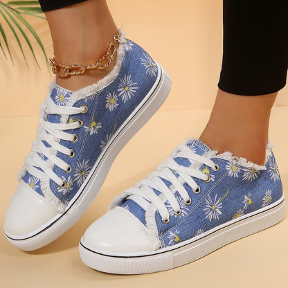 Canvas Shoes Low Top Comfort Lace Up Trainers