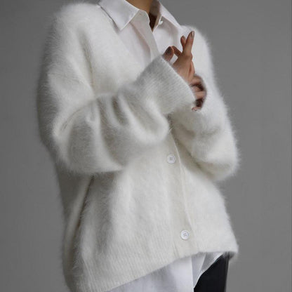 Chic Elegant V-Neck Knit Cardigan【Buy 2 Free Shipping】