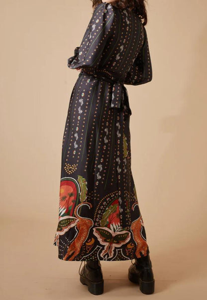 Beautiful Floral Warp Maxi Dress