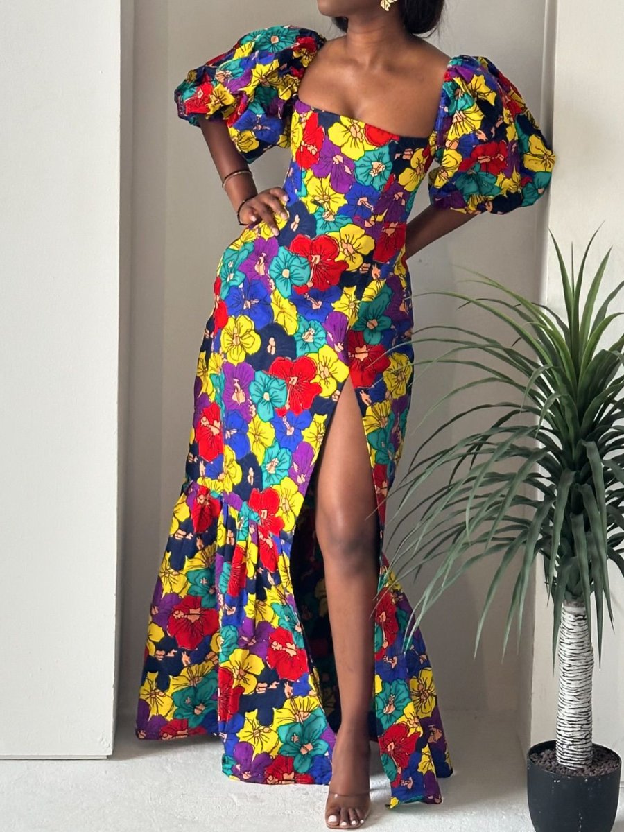 Colorful Demure Maxi Dress