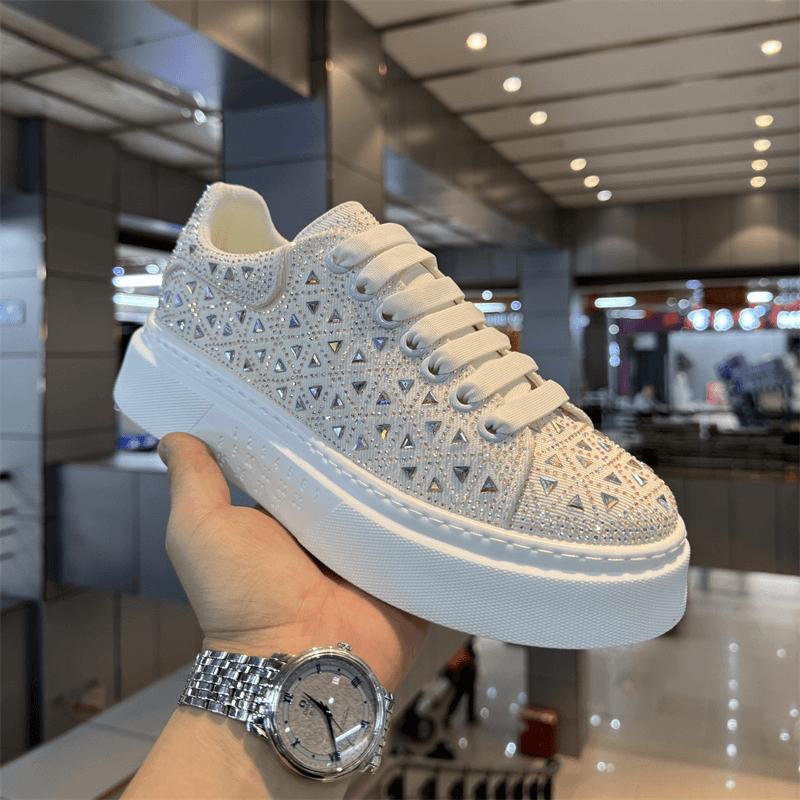 E5225 Couple Rhinestone Casual Sneakers