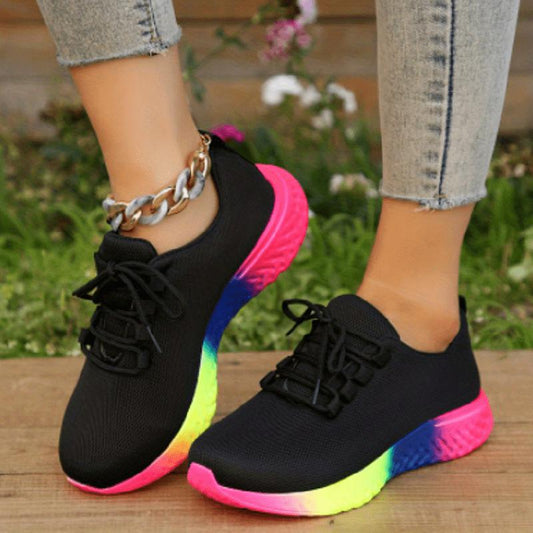 Casual Trainers Thick Sole Lace Up Women Fashion Shoes