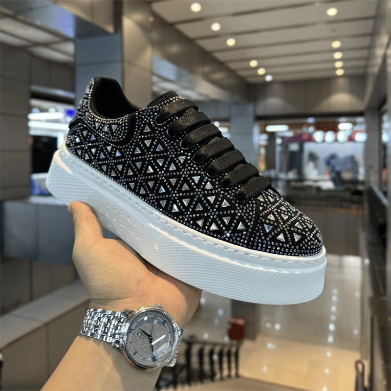 E5225 Couple Rhinestone Casual Sneakers