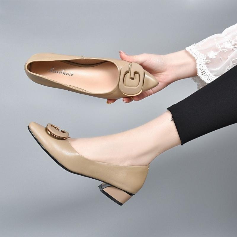 F4191 Low-heeled Comfortable Leather Shoes【Buy 2 Get Free Shipping】