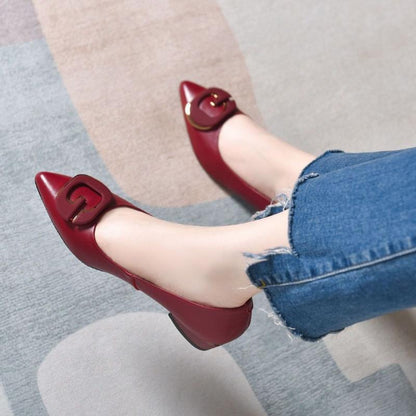 F4191 Low-heeled Comfortable Leather Shoes【Buy 2 Get Free Shipping】