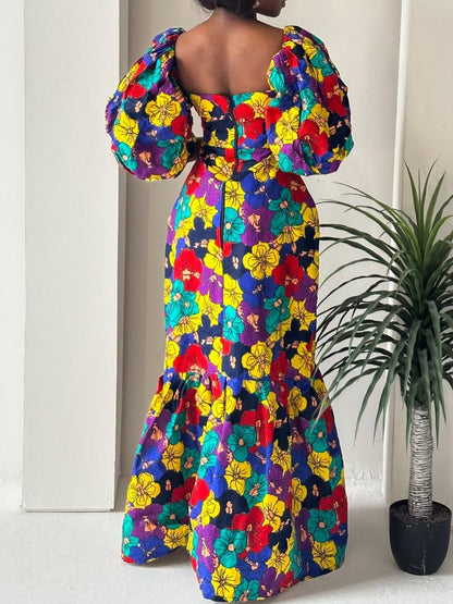 Colorful Demure Maxi Dress