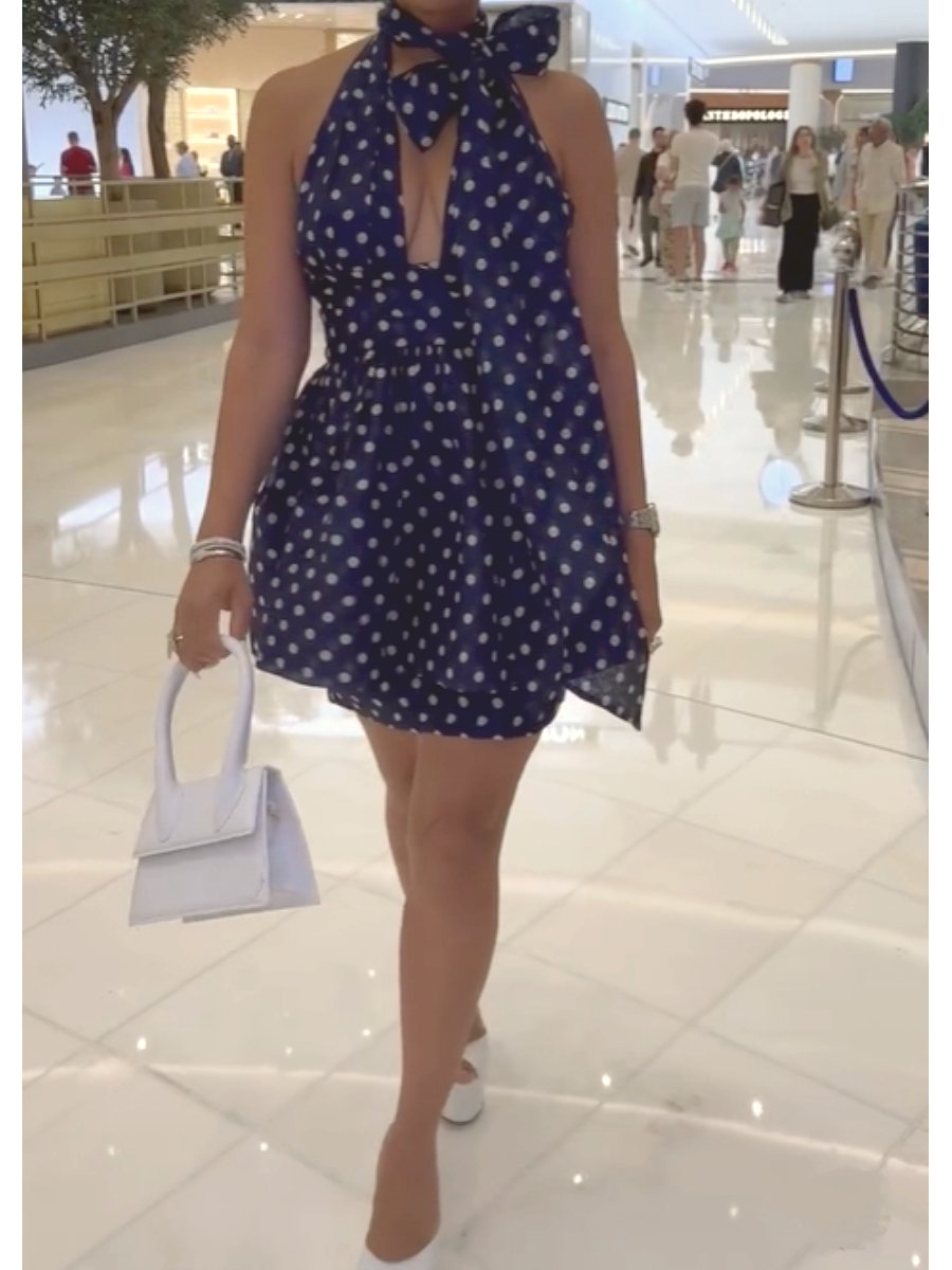 Polka Dot Elegant Chiffon Dress