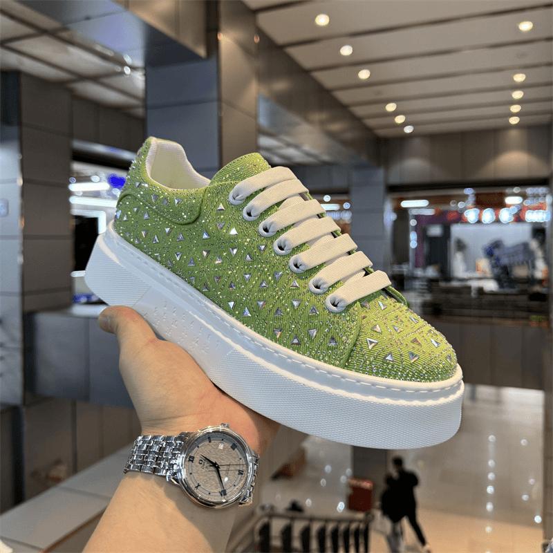 E5225 Couple Rhinestone Casual Sneakers